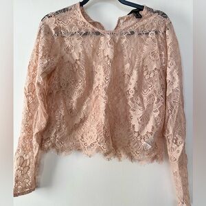 Forever 21 Pink Lace Top